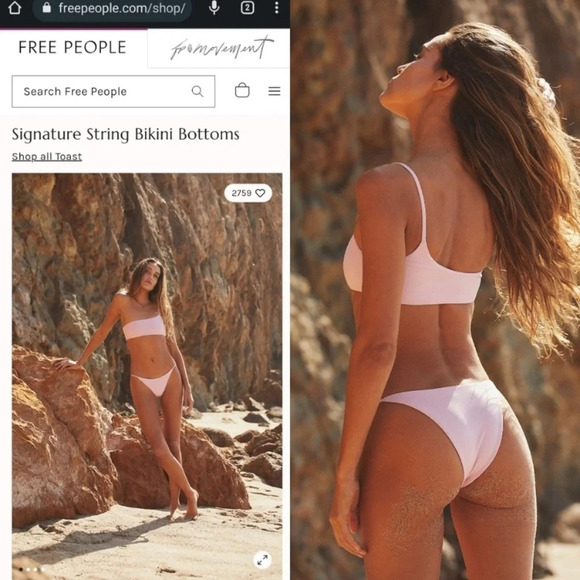 New! Free People xToast Signature One-Shoulder Bikini Top 14759 - Picture 13 of 14